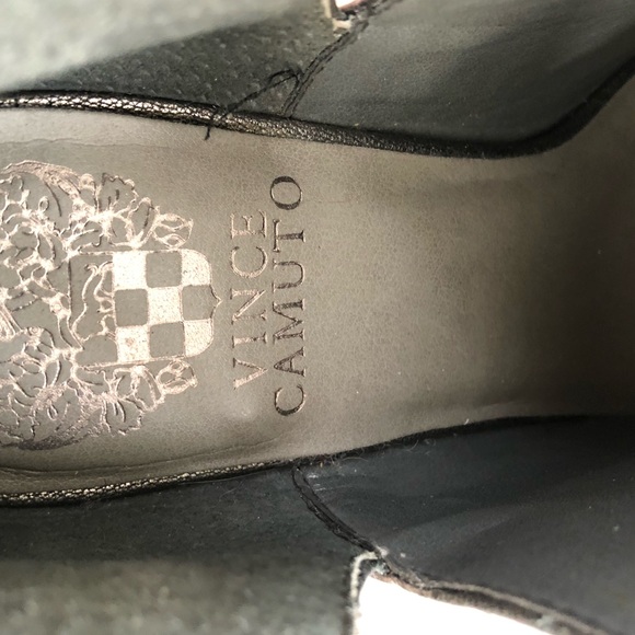 Metallic silver Vince Camuto Studded boots. Mid heel, bootie style - Picture 6 of 7